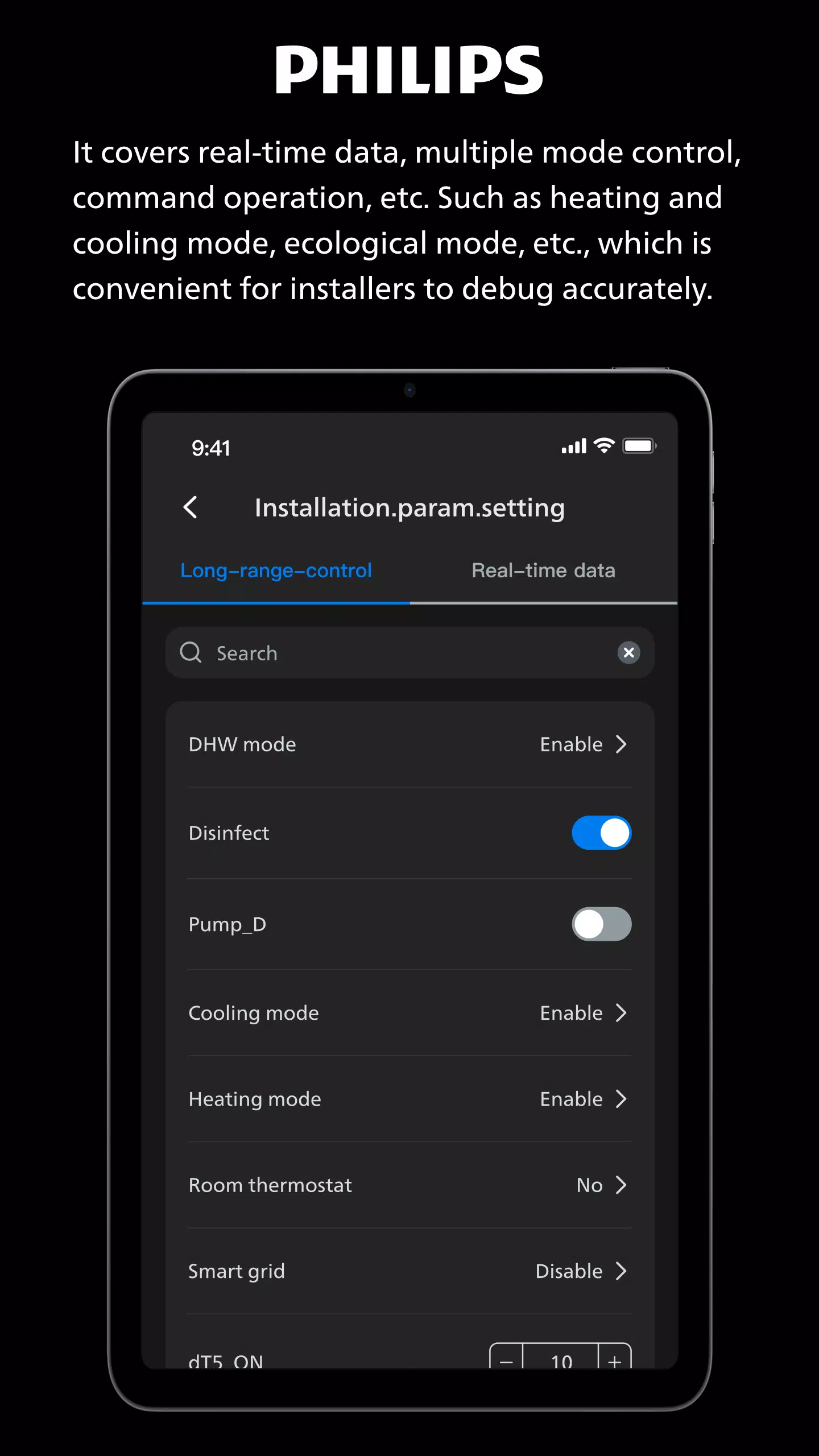 Philips Heat Pump Service Screenshots