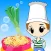 Baby learn vegetables while playing house