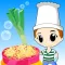 Baby learn vegetables while playing house