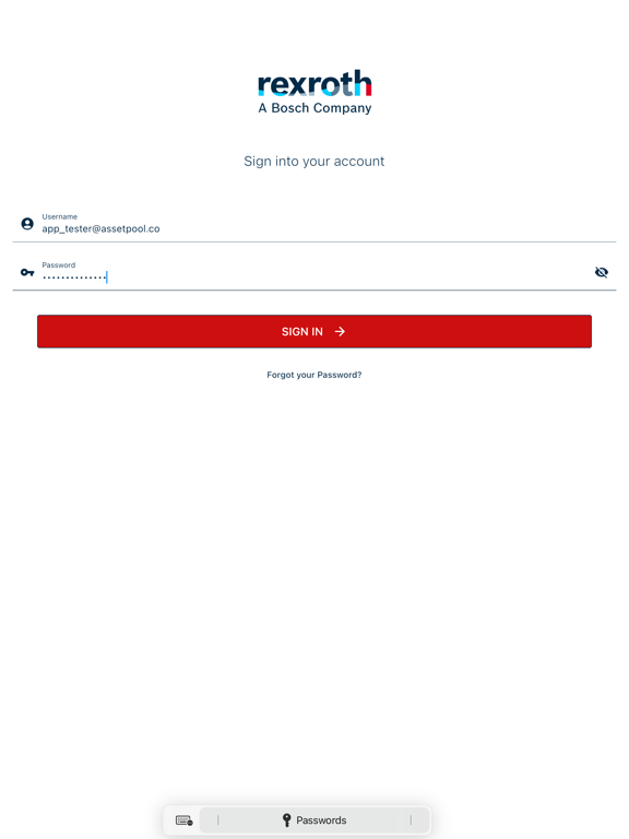 Bosch Rexroth iPad Screenshots