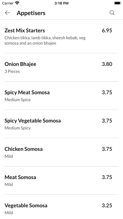 Indian Zest Chelmsford Screenshots