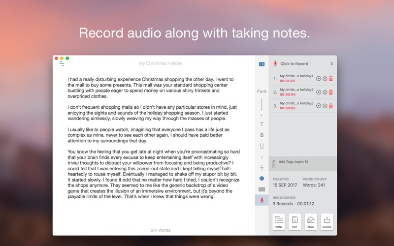 Auditory - Rec lecture & notes スクリーンショット