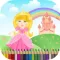 Kids Coloring Book Princess - Free Girls Drawing