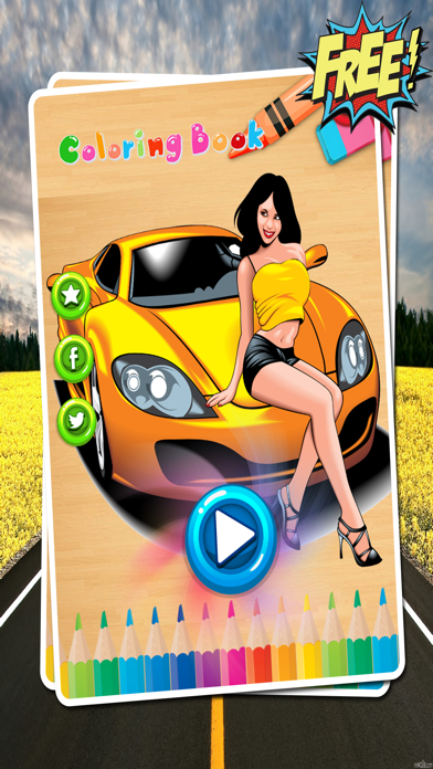 Screenshot di Car Coloring Book - car painting for kids toddlers and preschoolers kindergarten free games