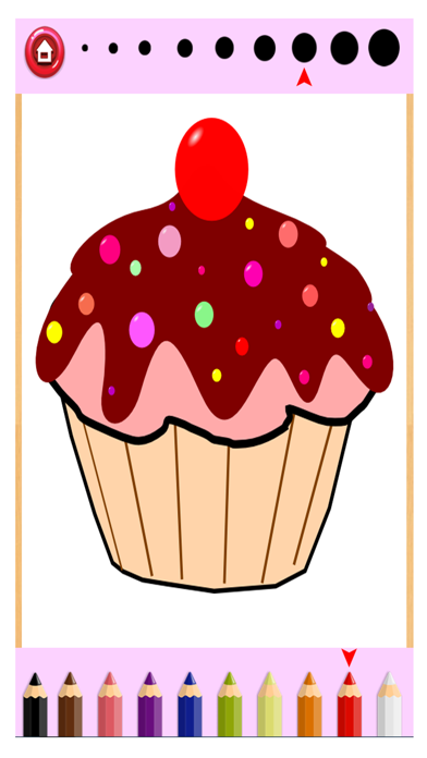 Cupcake Coloring Book - Draw Paint Kids Game Screenshots
