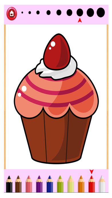 Cupcake Coloring Book - Draw Paint Kids Game Screenshots