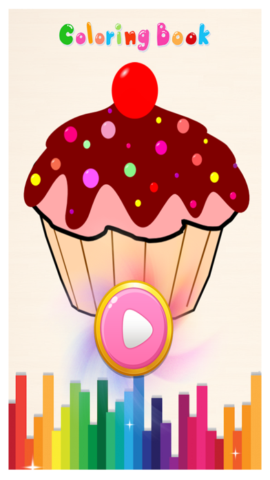 Cupcake Coloring Book - Draw Paint Kids Game Screenshots