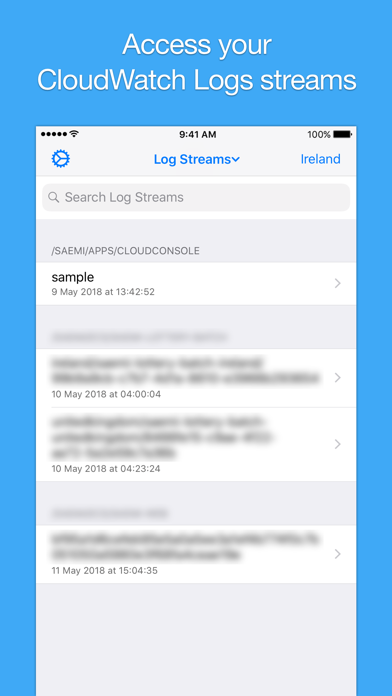 Zrzuty ekranu Cloud Console for AWS