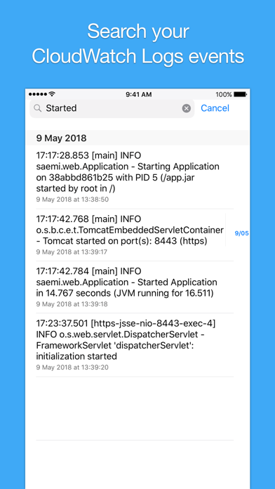 Zrzuty ekranu Cloud Console for AWS