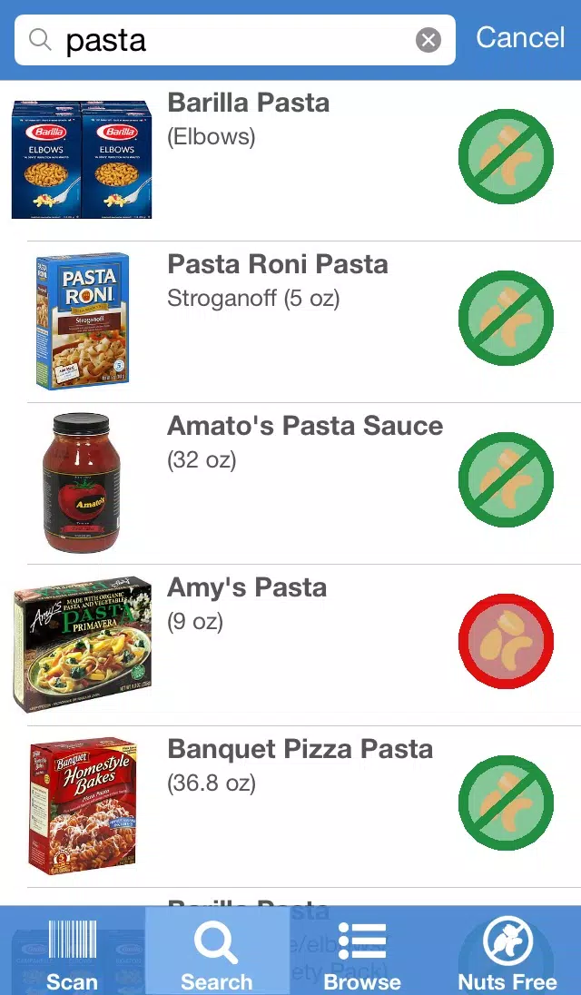 Nut-Free Food Screenshots