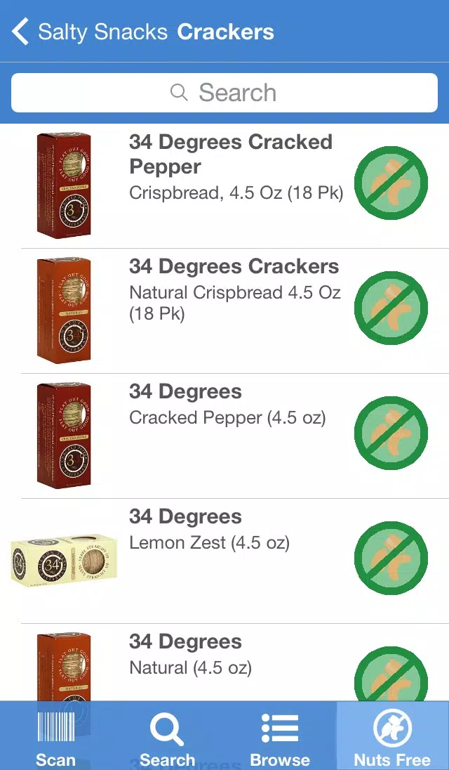 Nut-Free Food Screenshots