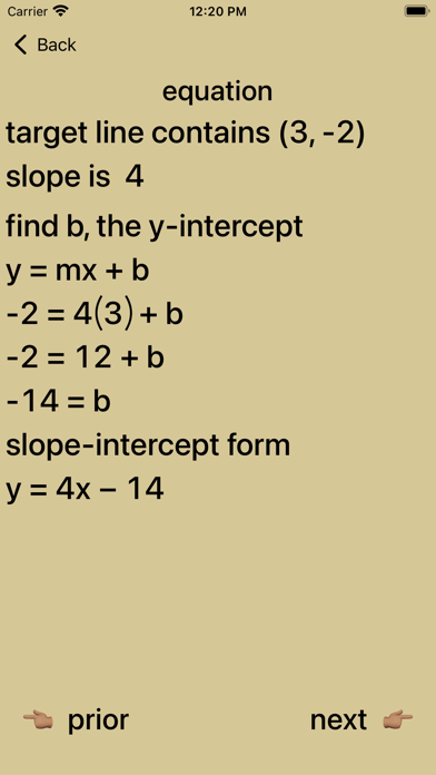 20/20 Straight Line Equations Screenshots