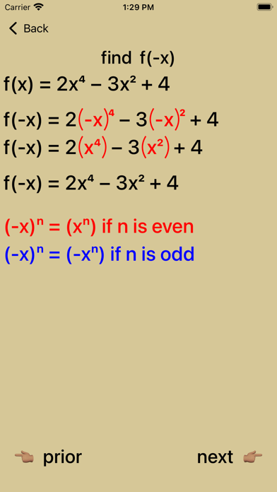 Even and Odd Polynomials Screenshots
