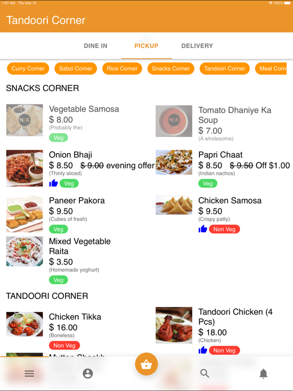 Tandoori Corner iPad Screenshots