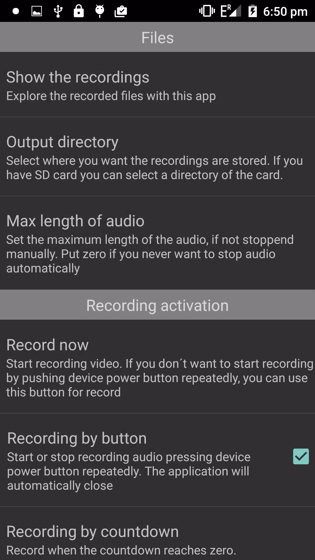 Manager Screenshots