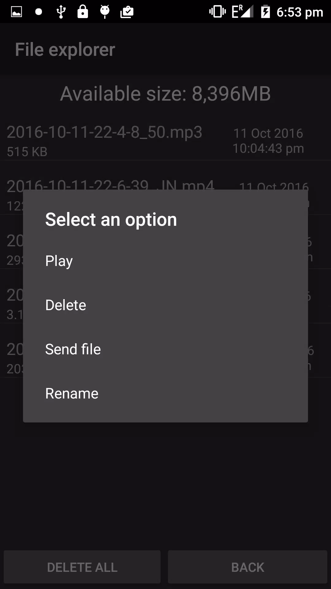 Manager Screenshots
