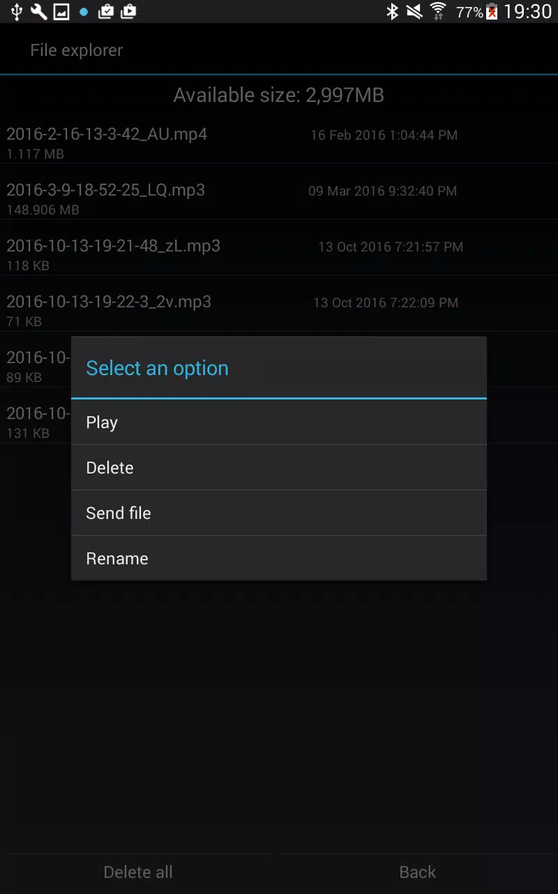 Manager Screenshots