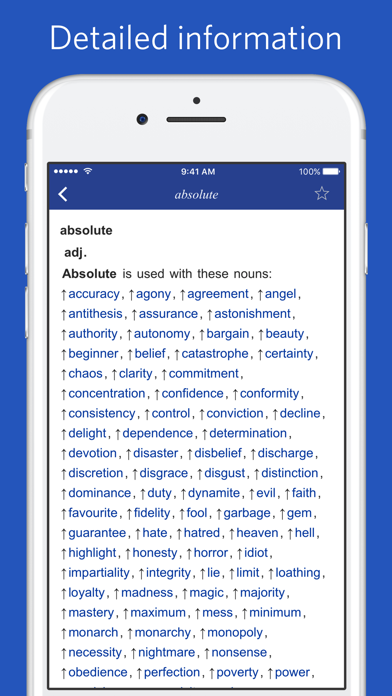 Dictionary of English Collocations Screenshots