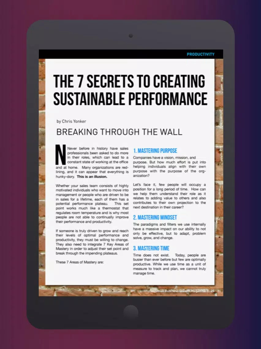 Small Business Growth Mag iPad Screenshots
