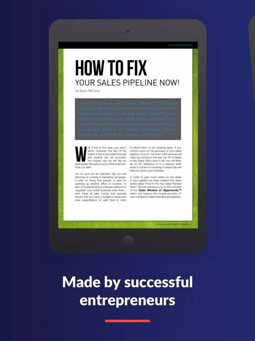 Small Business Growth Mag iPad Screenshots