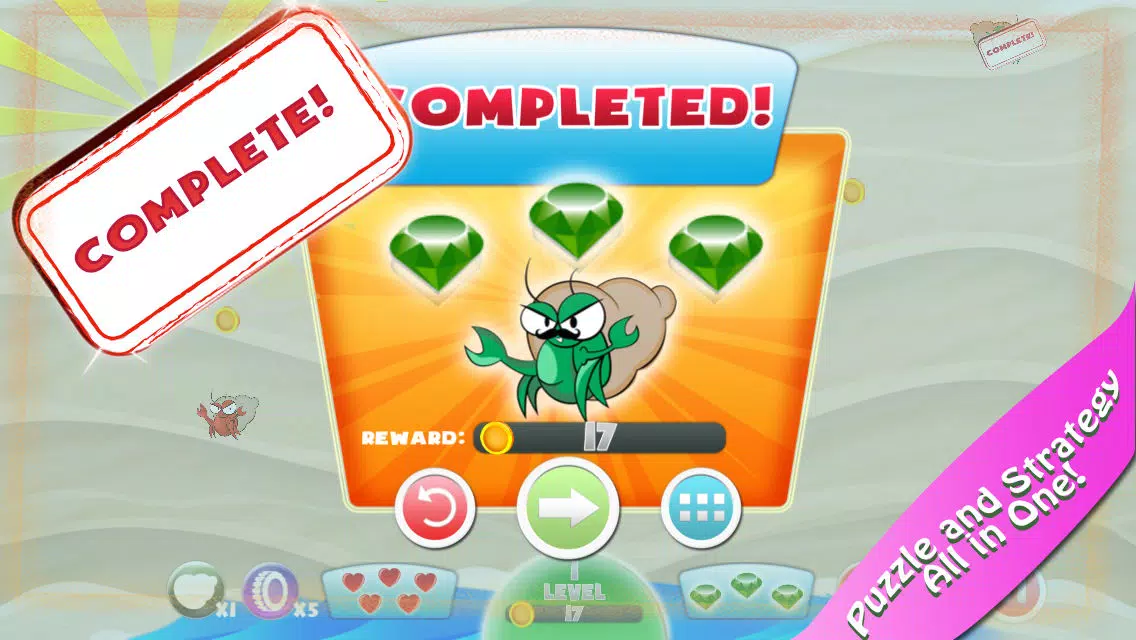 Capturas de tela do Pocket Crabs