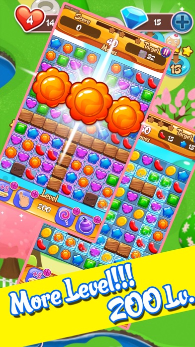 Sweet Jelly Fruit Garden mania : Match 3 Free Game Screenshots