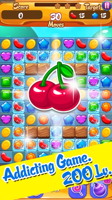 Sweet Jelly Fruit Garden mania : Match 3 Free Game Screenshots