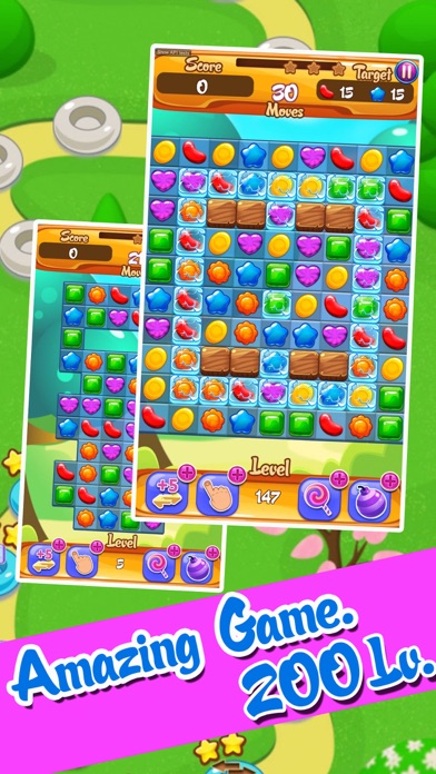 Sweet Jelly Fruit Garden mania : Match 3 Free Game Screenshots