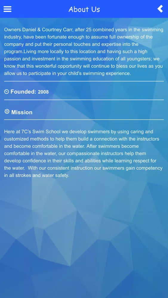 7Cs Swim School Screenshots