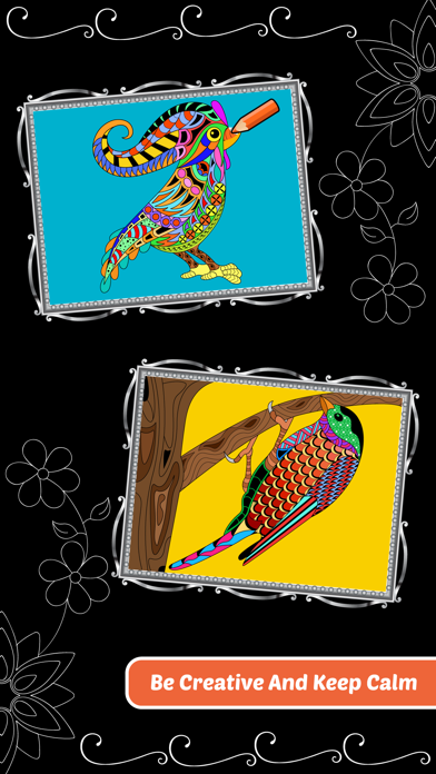 Love Birds Art Class: Stress Relieving Coloring Books for Adults Screenshots