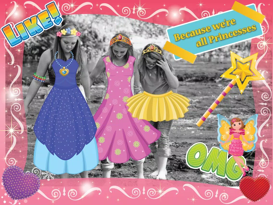 My Little Princess Photo Booth- Fairy tale dress up editor for girls iPad Screenshots