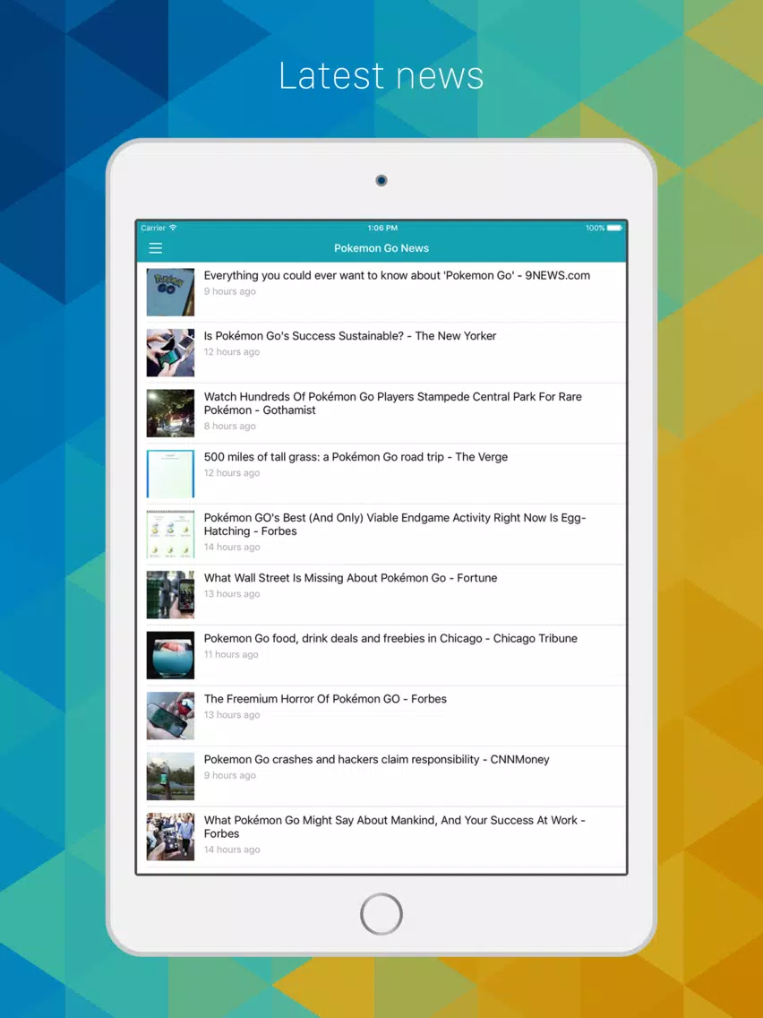 News, Guides, Pokedex & Videos for Pokemon GO iPad Screenshots