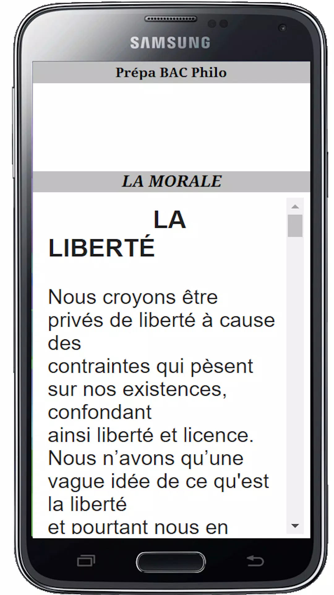 Prépa BAC Philo Screenshots