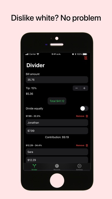 Bill Divider: Split the bill Screenshots