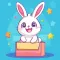 Blue Sky Particle Rabbit