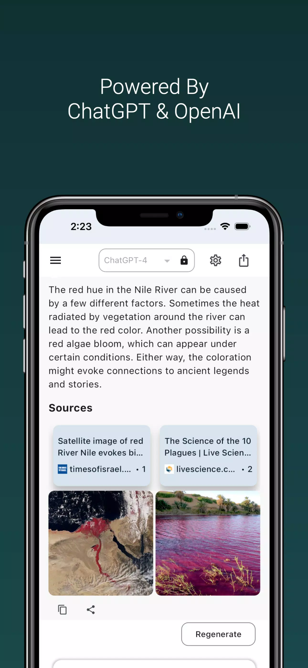 BrutusAI: Ask & Search Chatbot Screenshots