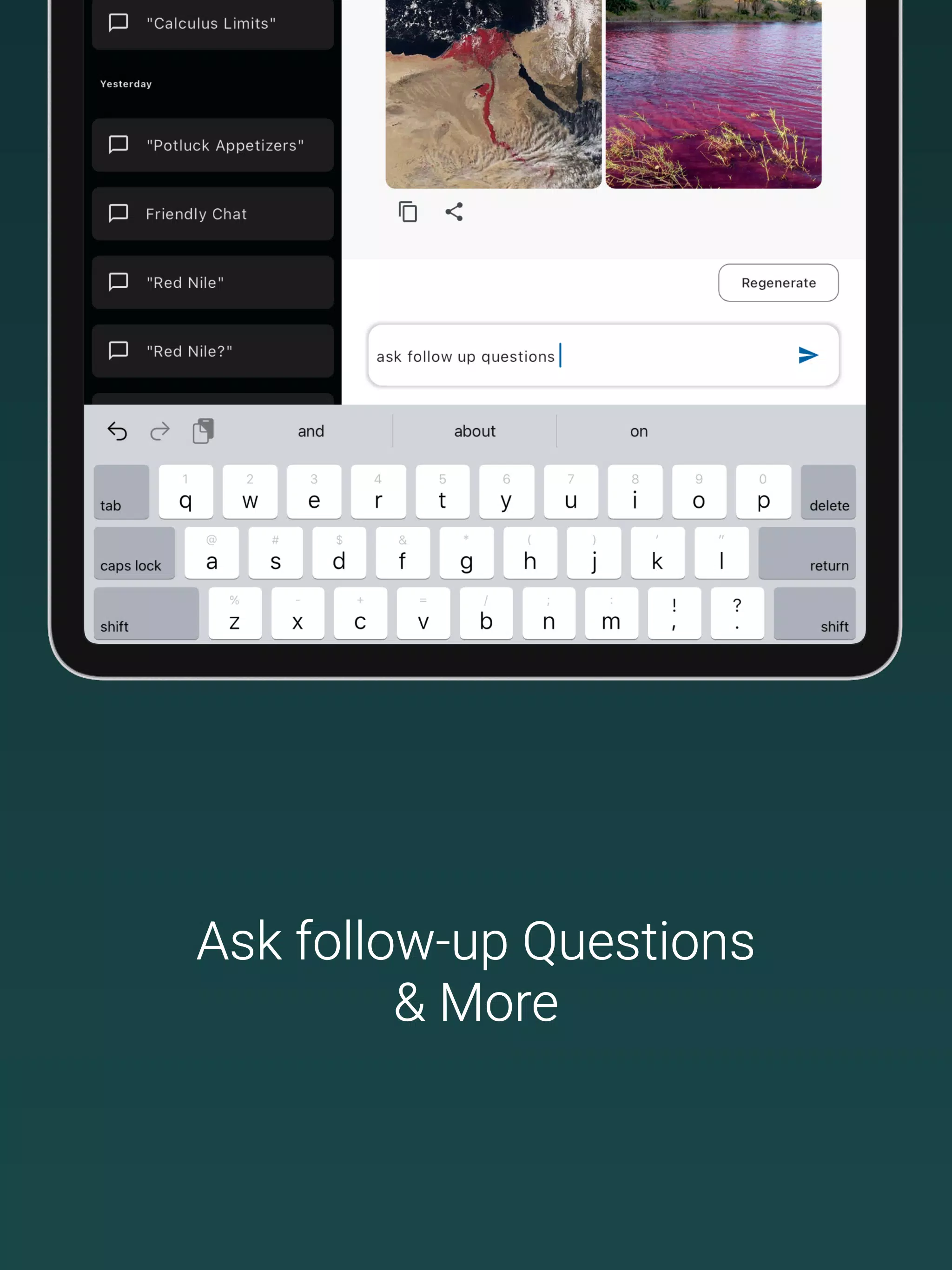 BrutusAI: Ask & Search Chatbot Screenshots