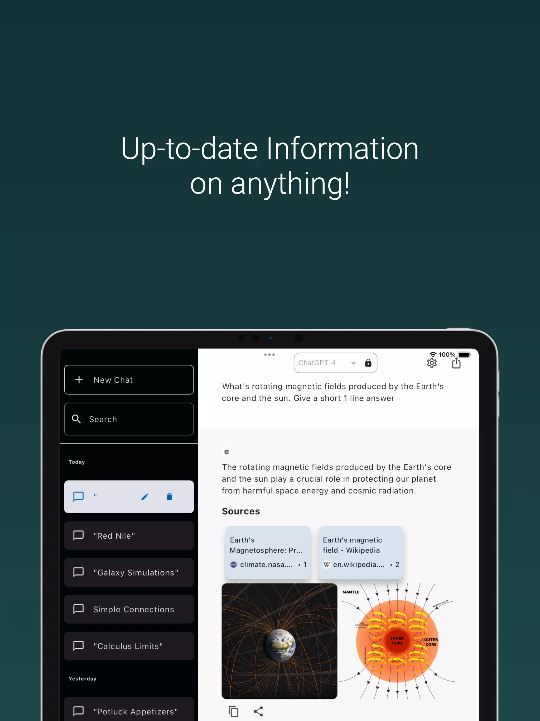 BrutusAI: Ask & Search Chatbot Screenshots