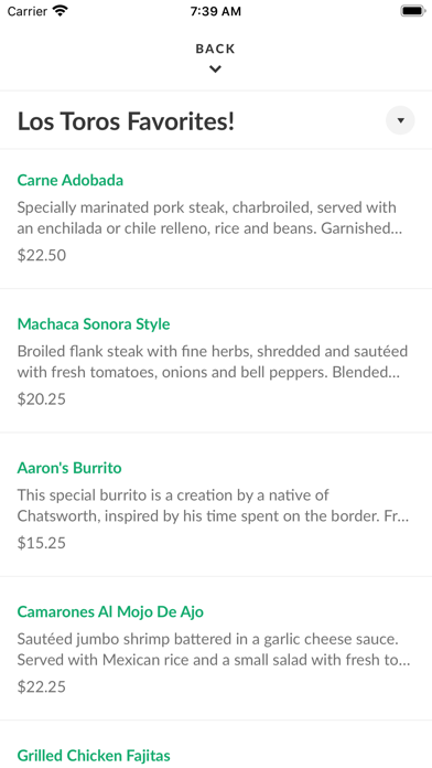 Los Toros Mexican Restaurant Screenshots