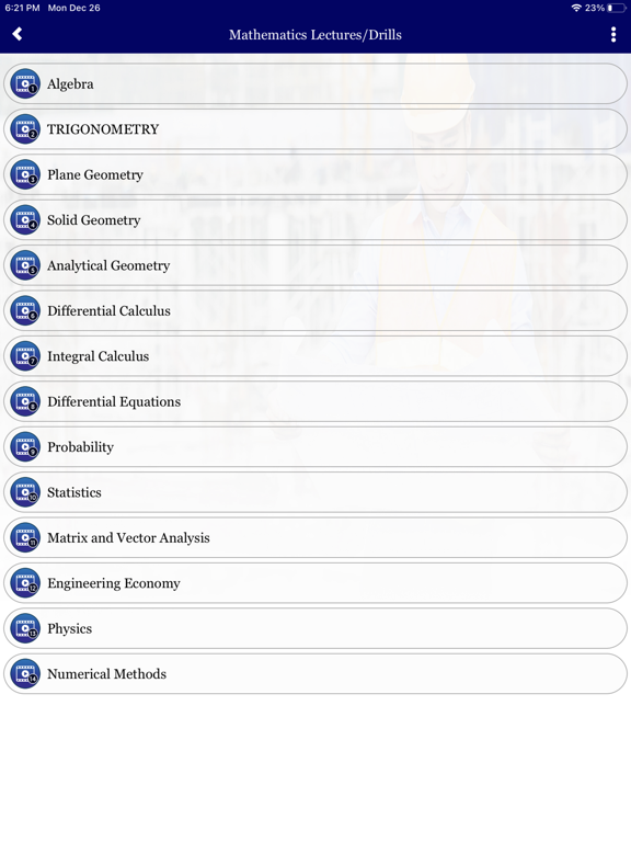 Civil Engineering Reviewer iPad Screenshots