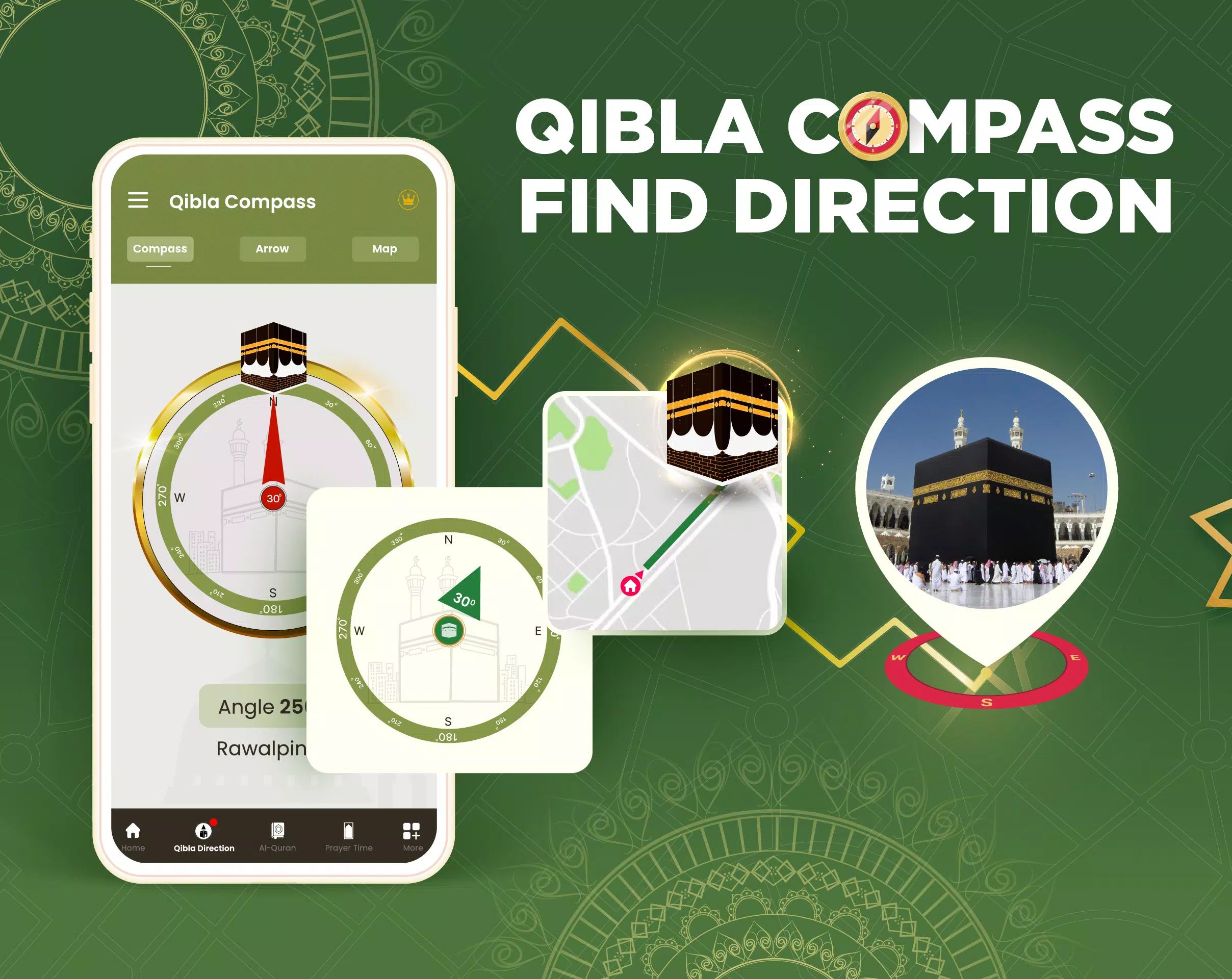 Qibla Compass: Al Quran Screenshots