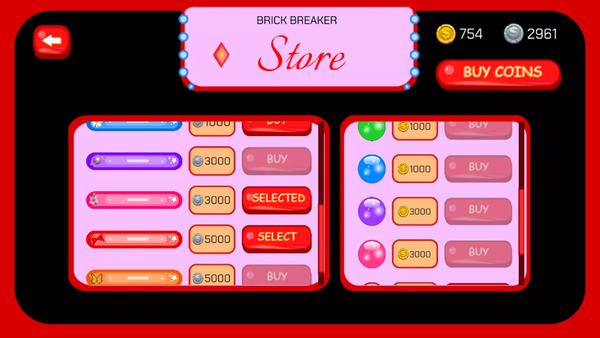 Brick Breaker - X Series Screenshots