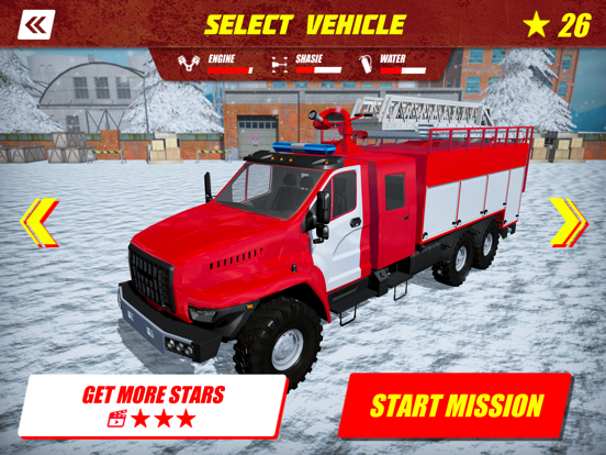 Tangkapan skrin USSR Winter Rescue Fire Trucks iPad 