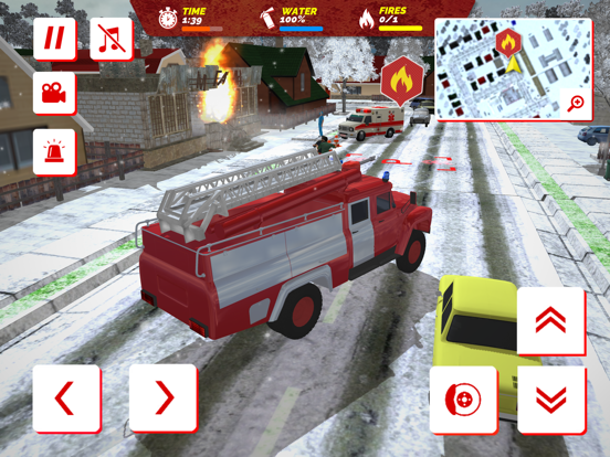 Tangkapan skrin USSR Winter Rescue Fire Trucks iPad 