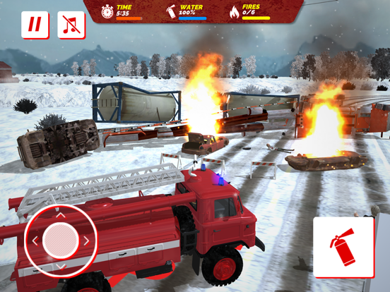 Tangkapan skrin USSR Winter Rescue Fire Trucks iPad 
