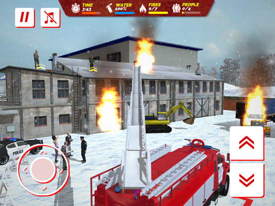 Tangkapan skrin USSR Winter Rescue Fire Trucks iPad 