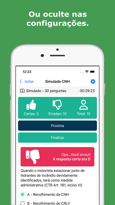 Simulado Provas CNH Screenshots