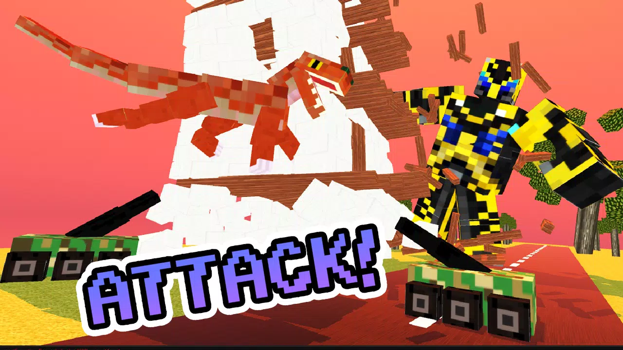 Blocky Titan Raptor Assault Screenshots
