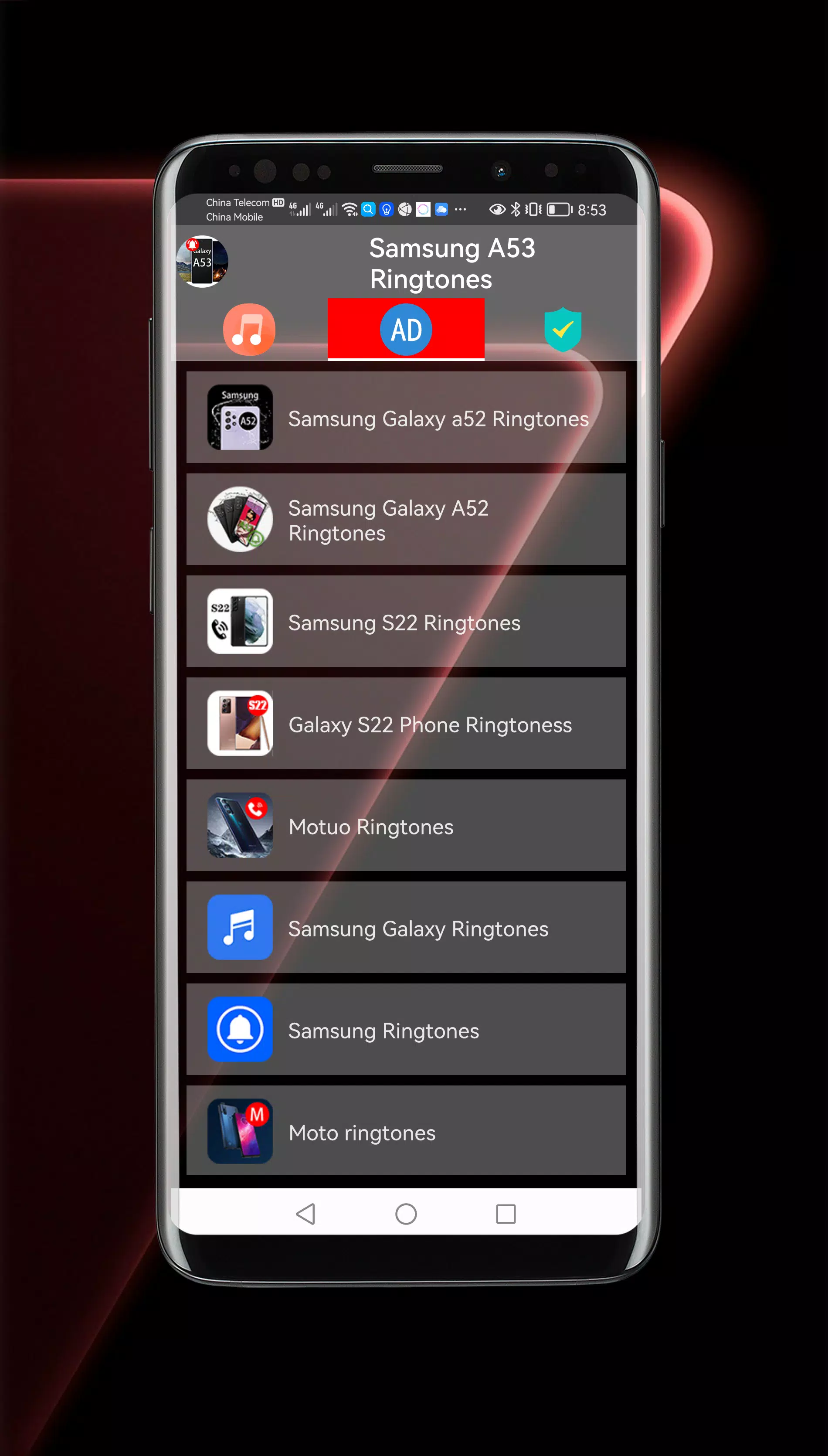 Samsung Galaxy A53 Ringtones Screenshots