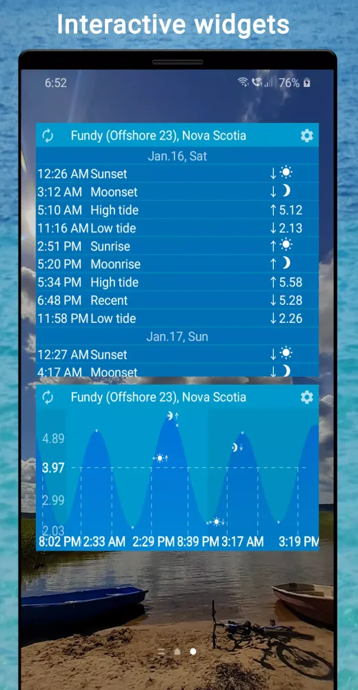 Tides app & widget - eTide HDF Screenshots